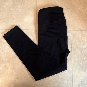 Black Lululemon Leggings with mesh design